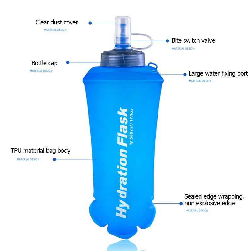 250ml 500ml 750ml Portable Fol - Water Bag Collapsible review and price